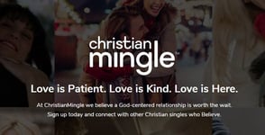 Screenshot of Christian Mingle's homepage Screenshot of Christian Mingle's homepage
