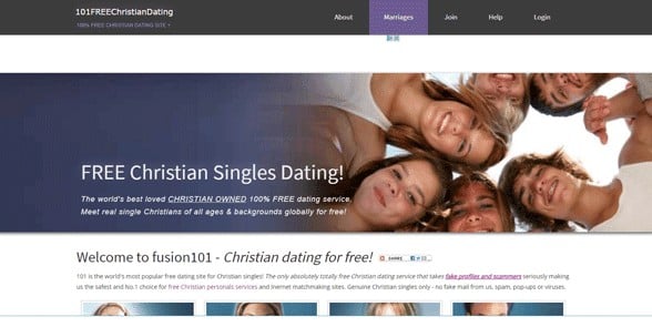 Screenshot of the Fusion 101 homepage