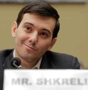 Photo of Martin Shkreli, former hedge fund manager and convicted felon