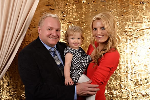 Photo of Rodney, Jitka, and their daughter