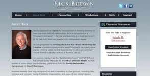 Screenshot of Rick Brown's website