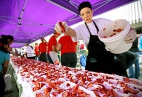Photo of the shortcake at the Strawberry Festival in Billings