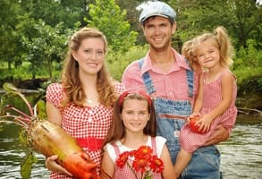 Photo of Baker Creek Heirloom Seeds Founder Jere Gettle and his family