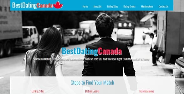 Screenshot of Best Dating Canada's homepage