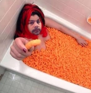 Photo of Tinder user Matt in a Cheetos bath Photo of Tinder user Matt in a Cheetos bath