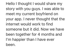 Screenshot of a Surge success story
