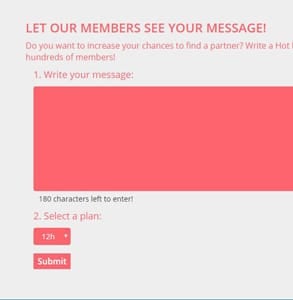 Screenshot of a Hot Personal Post submission form