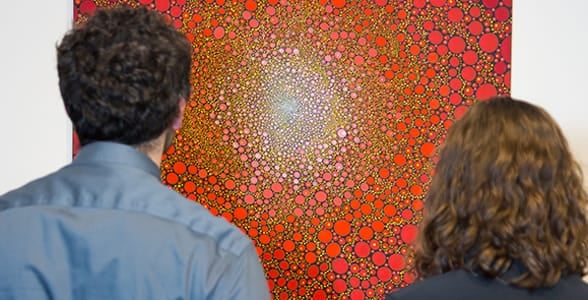 Photo of a couple at the deCordova museum
