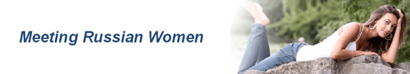 The Meeting Russian Women logo and a photo of a woman 
