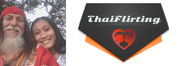 Photo of William and Palin and the ThaiFlirting logo