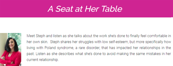 Screenshot from Melani's blog