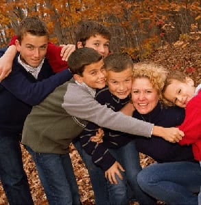 Photo of Kerri Lynn Bishop with her five sons Photo of Kerri Lynn Bishop with her five sons