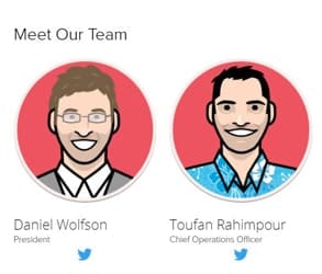 Screenshot of the Logoworks Team page Screenshot of the Logoworks Team page