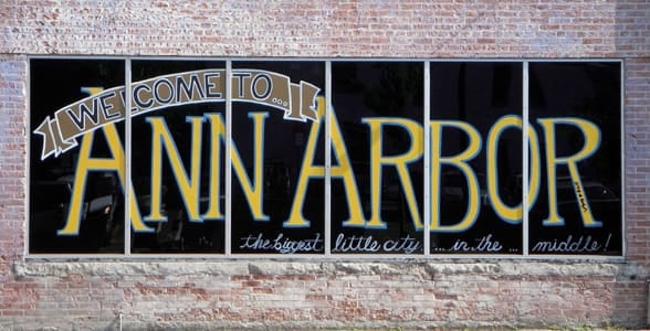 Photo of an Ann Arbor welcome sign