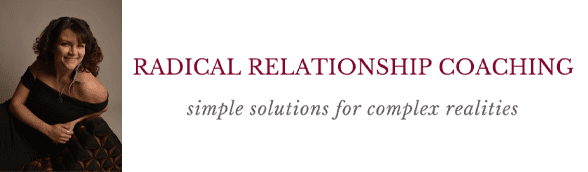 Mel Mariposa's headshot and the Radical Relationship logo and slogan