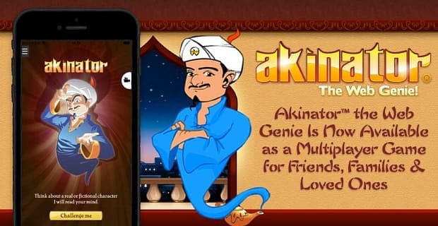 Akinator™ the Web Genie Is Now Available as a Multiplayer Game for Friends, Families &#038; Loved Ones