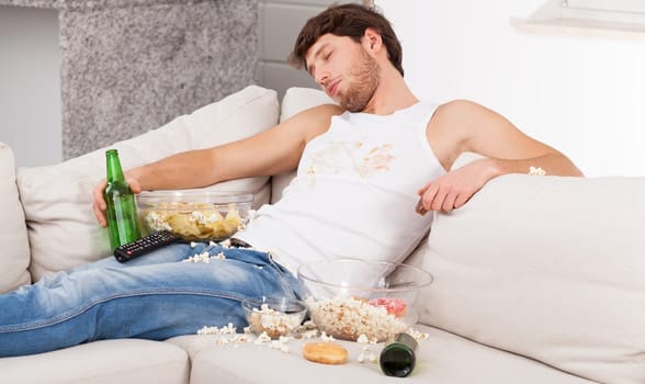 Photo of a lazy man Photo of a lazy man