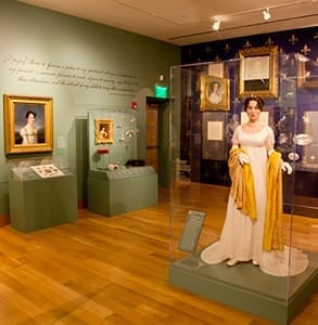 Photo of the Maryland Historical Society's exhibit on Elizabeth Patterson Bonaparte