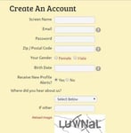 Screenshot of Christian Crush's signup page Screenshot of Christian Crush's signup page