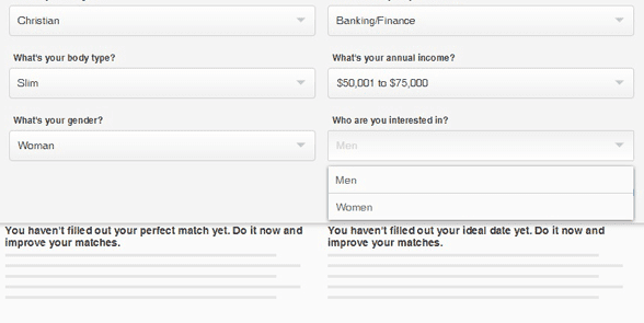 Screenshot of a Zoosk profile