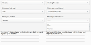 Screenshot of a Zoosk profile Screenshot of a Zoosk profile