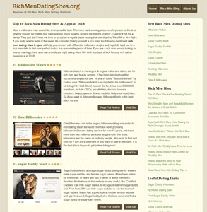Screenshot of RichMenDatingSites.org Screenshot of RichMenDatingSites.org