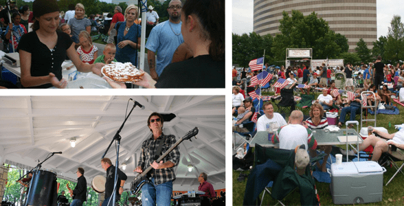 Collage of photos from Overland Park festivals
