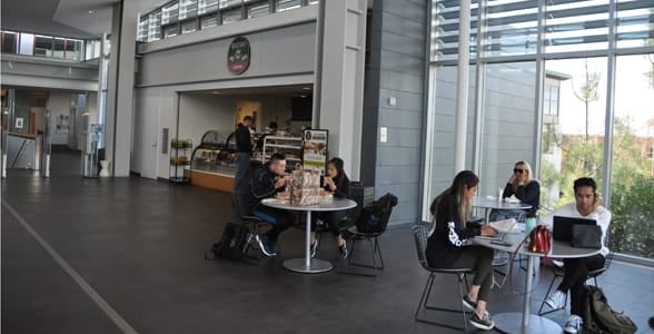 Photo of the cafÃ© at the Newport Beach Public Library