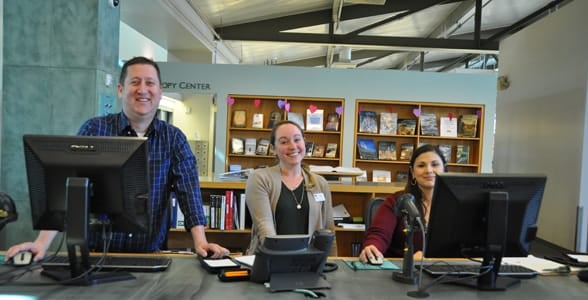 Photo of librarians at the Newport Beach Public Library