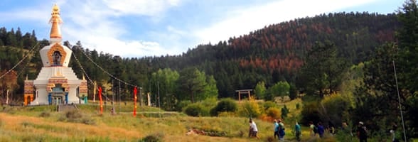 Photo of the Great Stupa at the Shambhala Mountain Center
