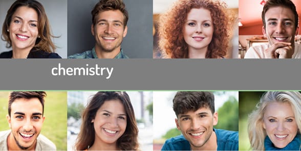 Screenshot of the Chemistry homepage