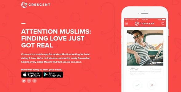 Screenshot of Crescent's homepage