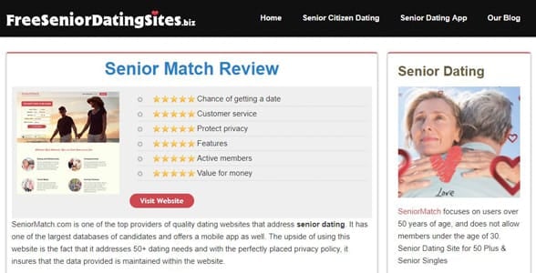Screenshot of a FreeSeniorDatingSites.biz review Screenshot of a FreeSeniorDatingSites.biz review