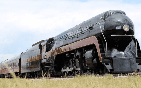 Photo of a modern steam locomotive at the Virginia Museum of Transportation 