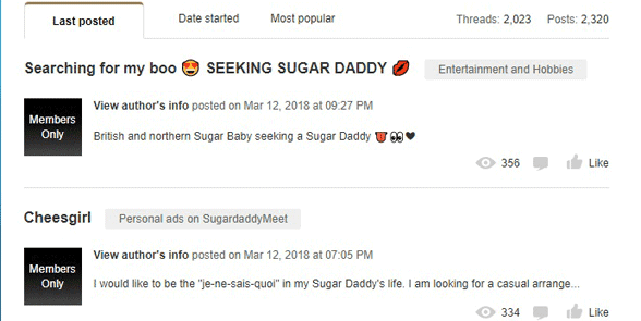 Screenshot of the AgelessHookup forums