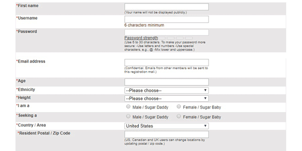 Screenshot of the Ageless Hookup sign-up page