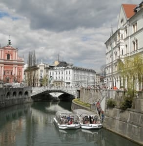 Photo of a boat tour on the Ljubljanica River