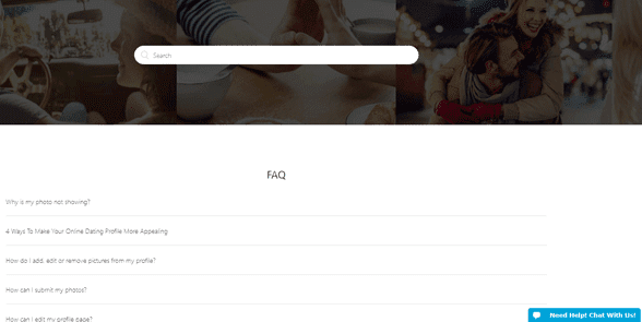 Screenshot of the Christian Mingle Contact Us page