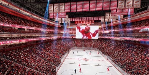 Photo of a Detroit Red Wings game Photo of a Detroit Red Wings game