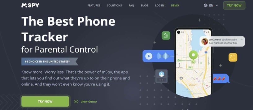 mSpy homepage mSpy homepage