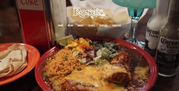 Screenshot of Rosa's website