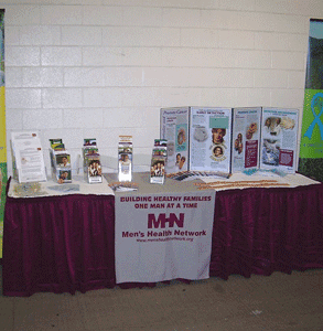 A Men's Health Network display