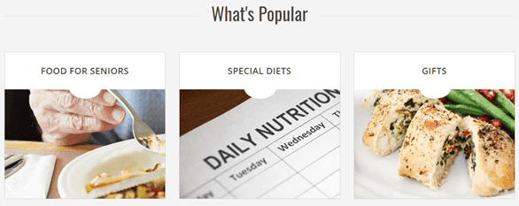 Screenshot of popular MagicKitchen.com offerings