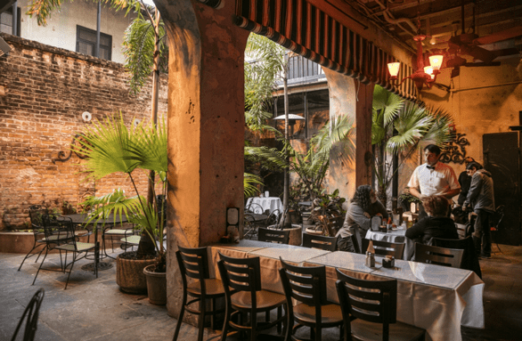 Photo of the Napoleon House courtyard