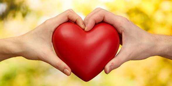Photo of a heart in a pair of hands
