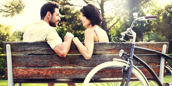 Photo of a couple talking