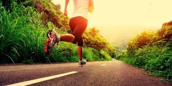 Photo of a woman running