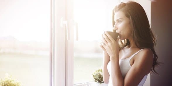 Photo of a woman thinking