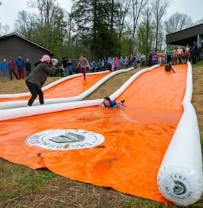 Photo of a slip'n'slide at Camp Meets Bagel