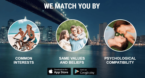 Screenshot of Meetville matching categories
